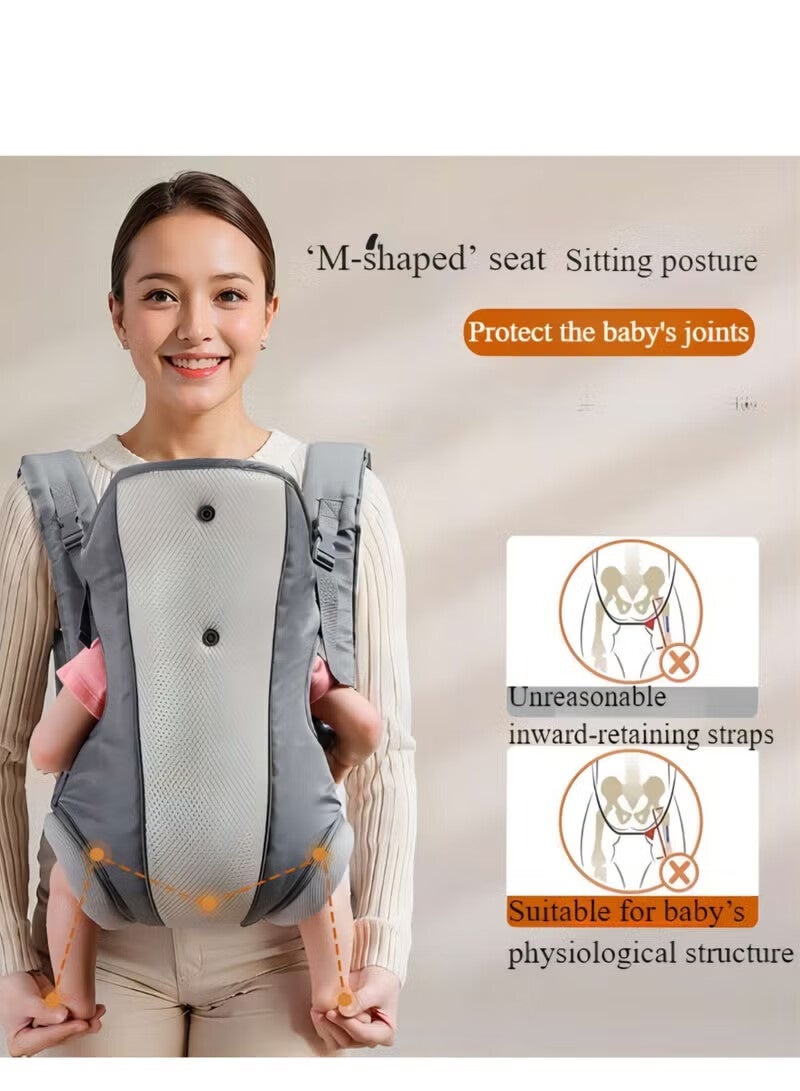 AGREON Baby Wrap Carrier Baby Adjustable Wraps Carrier Ergonomic Infant Carriers Easy to Wear Infant Carrier Slings, Lightweight Hands Free Baby Sling, Adjustable Baby Carriers for Newborn to Toddler，Newborn to Toddler 1-48 Months Front and Back Baby Holder Carrier for Men Dad Mom - Image 4
